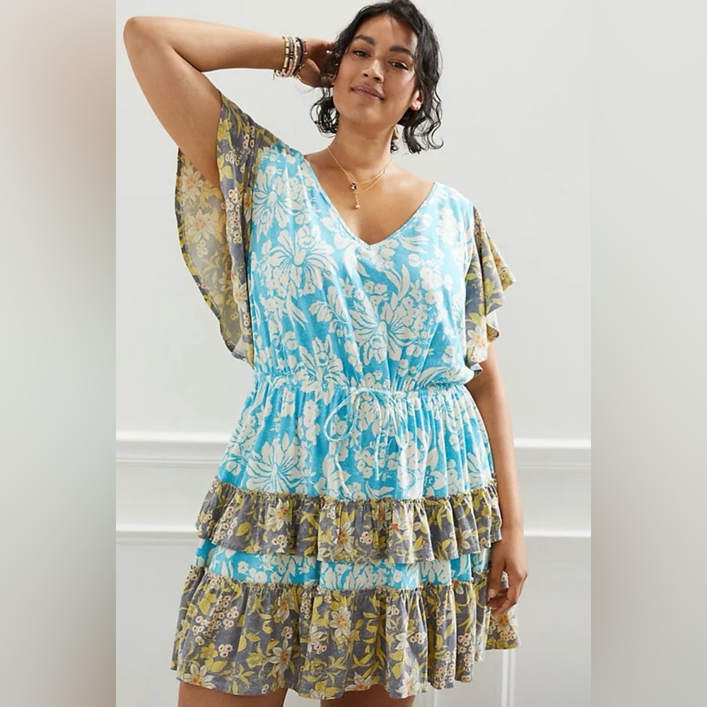 🩵Daily Practice by Anthropologie Tiered Ruffle Mini Dress, 2X